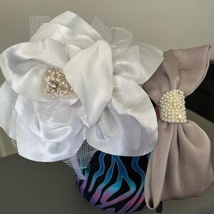 NWOT Set of 2 Handmade Satin-lined headbands